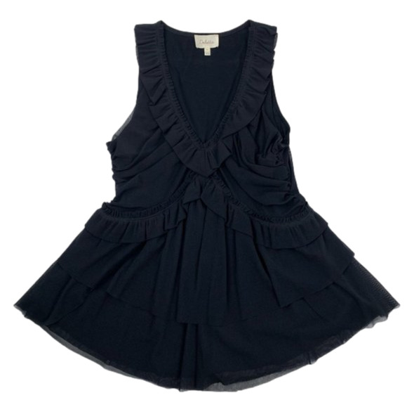 Deletta Tops - Anthropologie - Deletta Black Amari Sleeveless Blouse size small